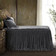 Stella Faux Silk Velvet Bedspread Set, 3PC, Slate, Twin