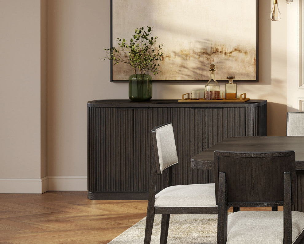 Contemporary Style, Wood Dining Sideboard, Dark Chocolate