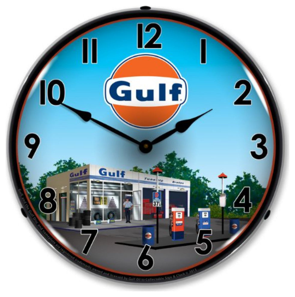 GO1303429 Gulf Station Clock