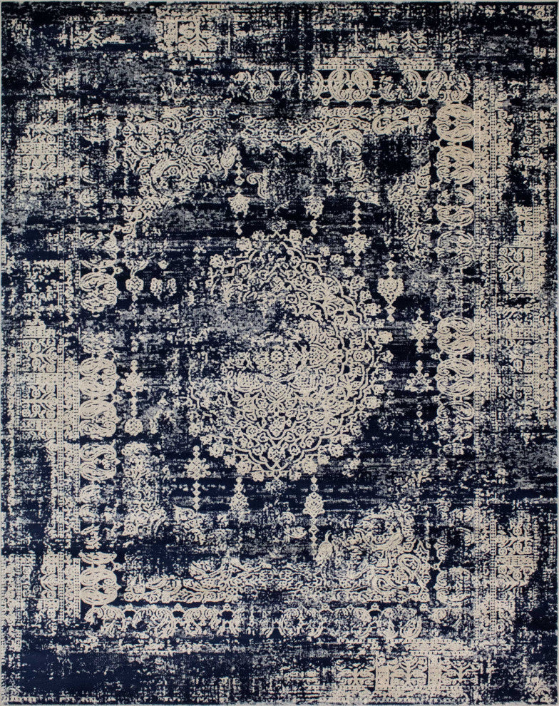 Noori Rug Lagoon Navy/Beige Rug, 9'11"x13'11"
