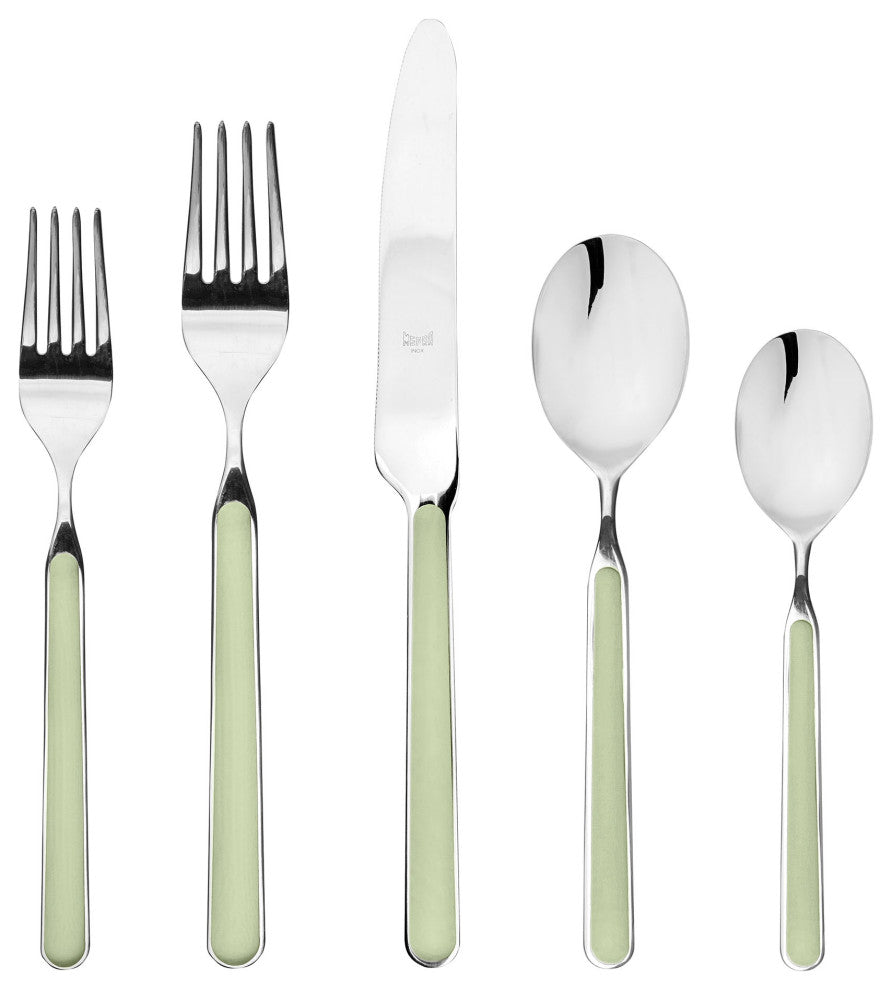 Fantasia Flatware Set, Sage, 5 Pcs.