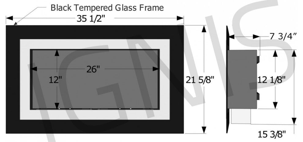 Recessed Wall Ventless Bio Ethanol Fireplace - Villa | Ignis