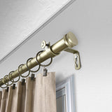 Lid 1" Curtain Rod, Gold, 120"-170"