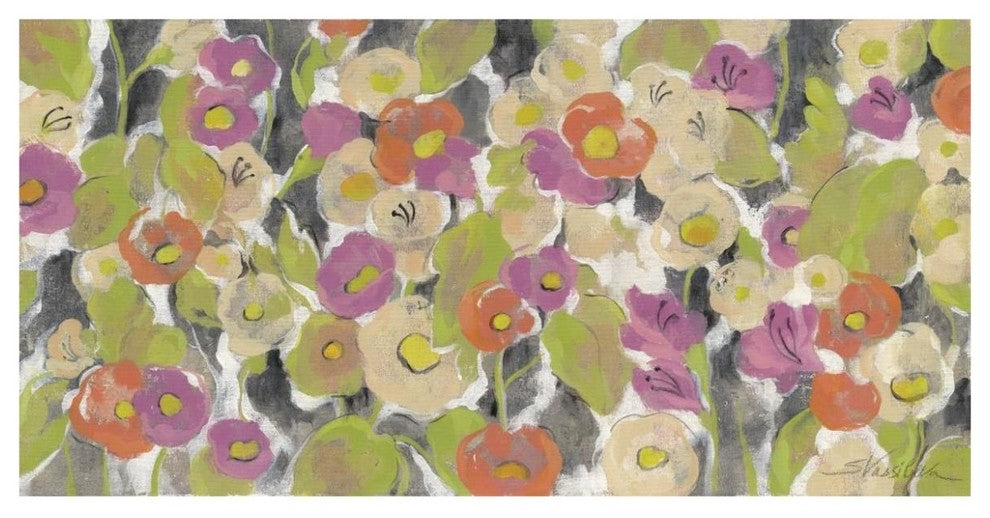 "Velvety Florals" Digital Paper Print by Silvia Vassileva, 74"x38"
