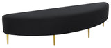 TOV Furniture Bianca Black Velvet King Bench