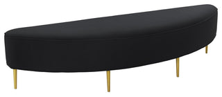 TOV Furniture Bianca Black Velvet King Bench