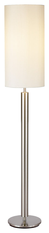 58" Traditional Shaped Floor Lamp With White Drum Shade
