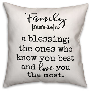 Family Definition 18x18 Spun Poly Pillow