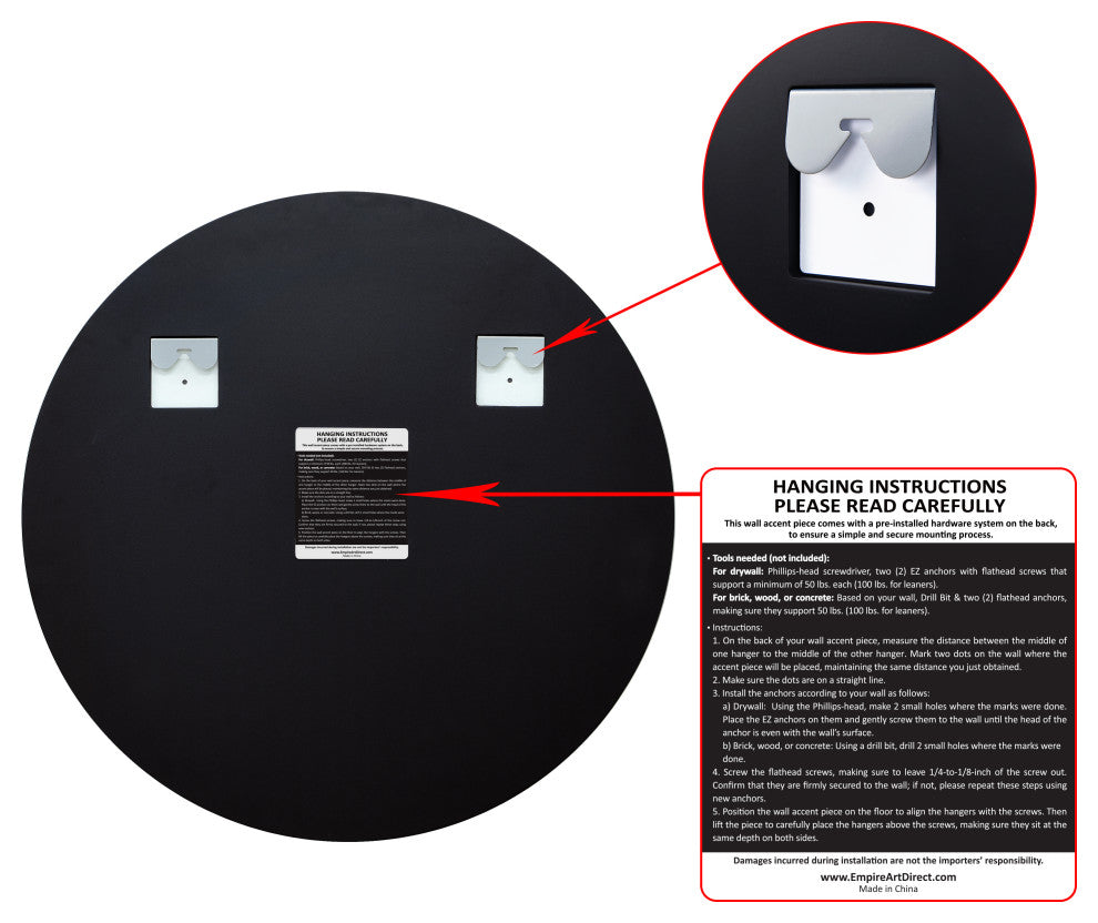 Frameless Beveled Round Wall Mirror, 1" Beveled Edge, 30"x30"