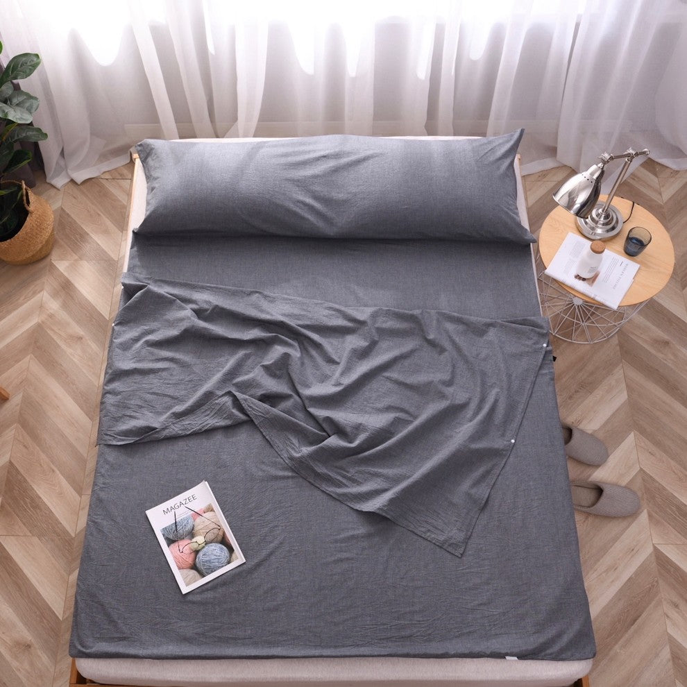 Travelux Hotel Camping Airbed Travel Sheet Set, Carrying Bag, Gray, Twin