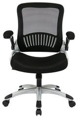 Screen Back and Bonded Leather Seat Managers Chair in Black