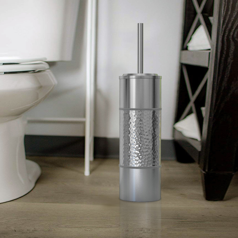nu steel Round Shape Stainless Steel Toilet Brush Holder