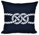 Carrick Bend, Geometric Print Outdoor Pillow, Navy Blue, 18"x18"