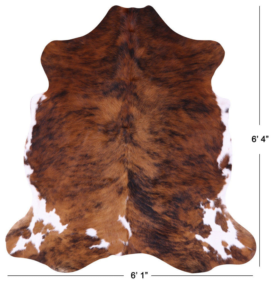 6' 4" X 6' 1" Natural Cowhide Rug C2313