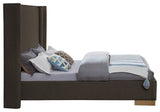 Halton Boucle Fabric Bed, Brown, Queen