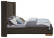 Halton Boucle Fabric Bed, Brown, Queen