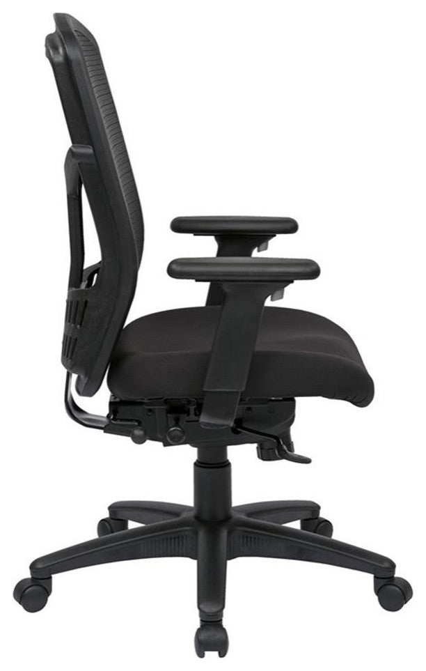 ProGrid High Back Black Managers Office Chair with adjustable Arms