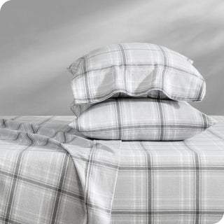 Bare Home Cotton Flannel Sheet Set, Tartan Plaid, King