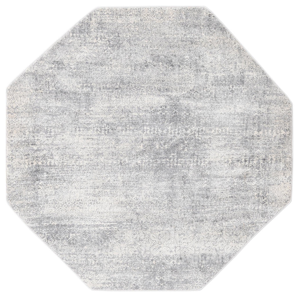 Unique Loom Sarah Finsbury Rug, Gray, 5'3"x5'3" Octagon