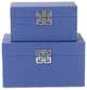 Galena "Double Happiness" Faux Shagreen Box Set, Navy Blue