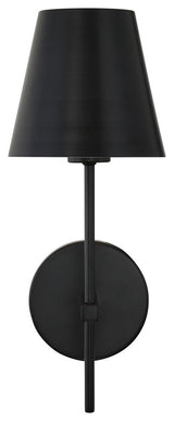 Xavier 1 Light Matte Black Wall Mount