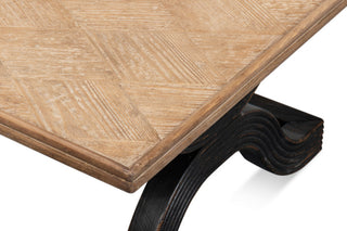 Wavy Coffee Table Antique Black