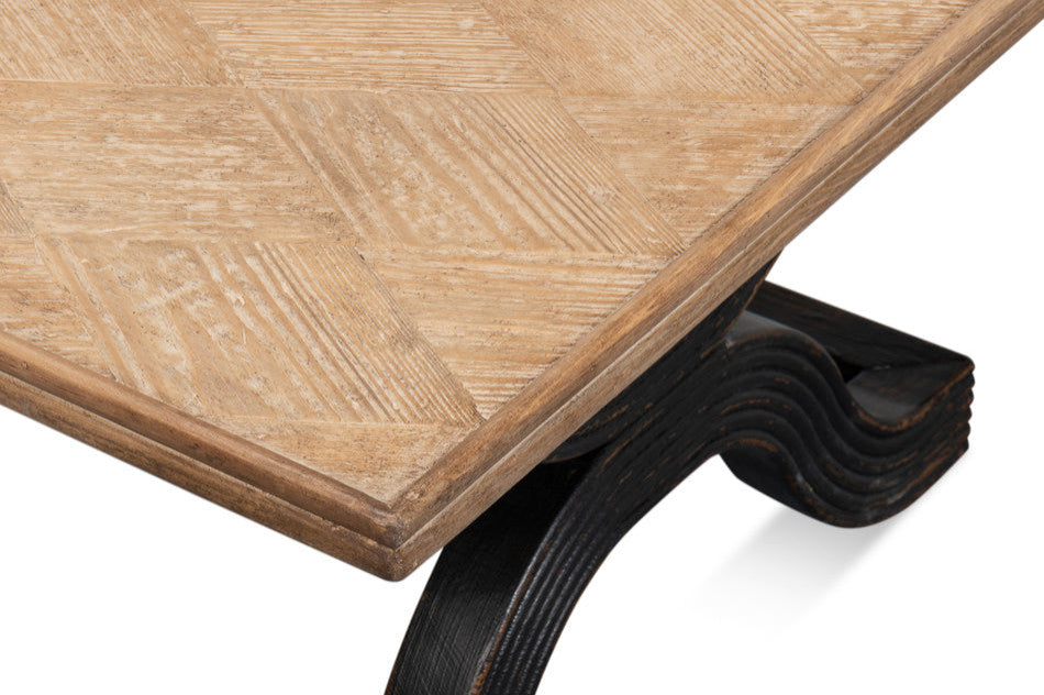 Wavy Coffee Table Antique Black