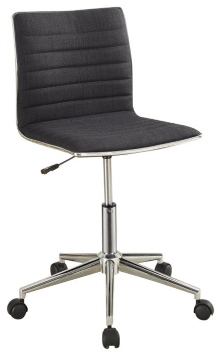Benzara BM159080 Contemporary Mid-Back Desk Chair, Black