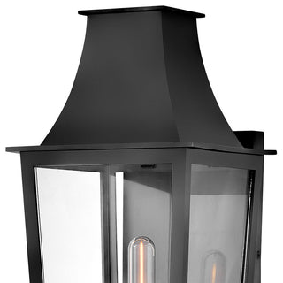 Hinkley Georgetown Large Wall Mount Lantern, Black