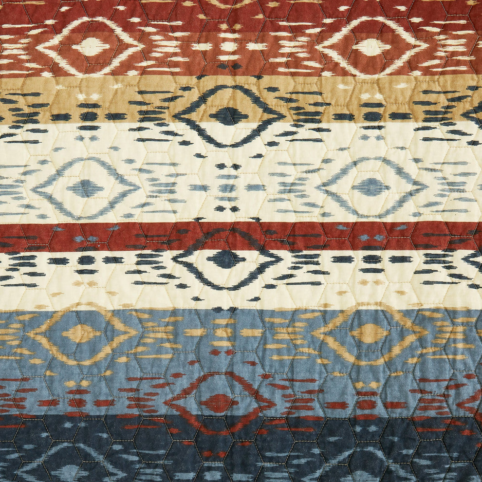 Home on the Range Reversible Quilt Set, King, Tan, 3PC