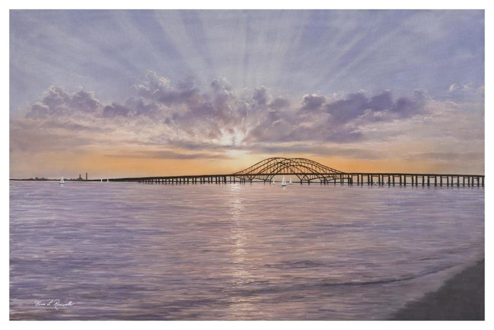 "Sun Rays Over Captree" Digital Paper Print by Diane Romanello, 38"x26"
