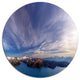 Stunning View Of Clear Lake, Landscape Art Disc Metal Wall Art, 36"