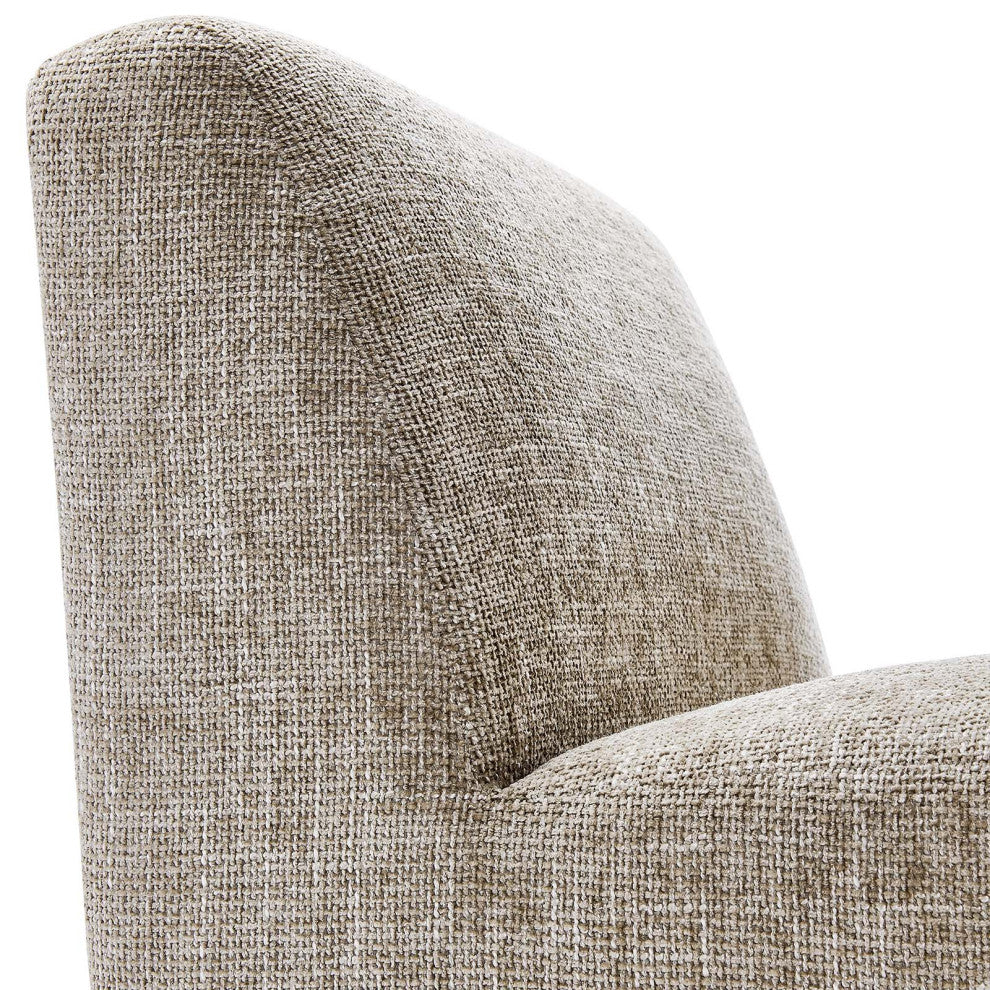 Amita Chenille Upholstered Accent Chair - Khaki