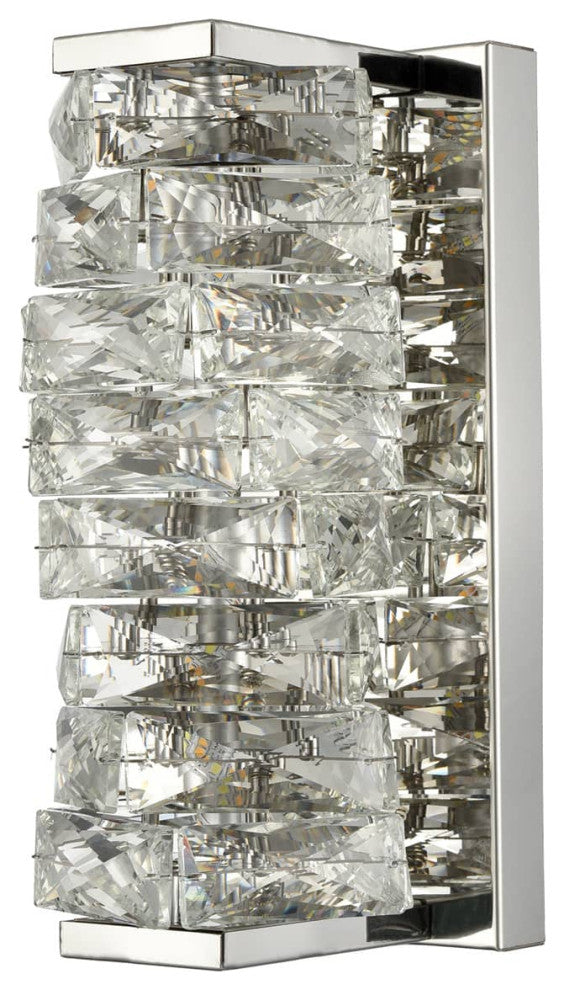 Modern LED Wall Lights Crystal Wall Sconce, Chrome