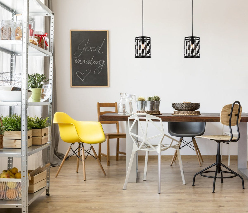 Louie 1-Light Pendant, Black
