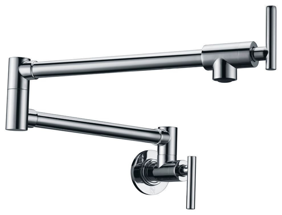 Braccia Series 24" Wall Mounted Pot Filler, Polished Chrome