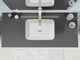 Innovio Rectangle Glass Vessel Bathroom Sink With White Finish