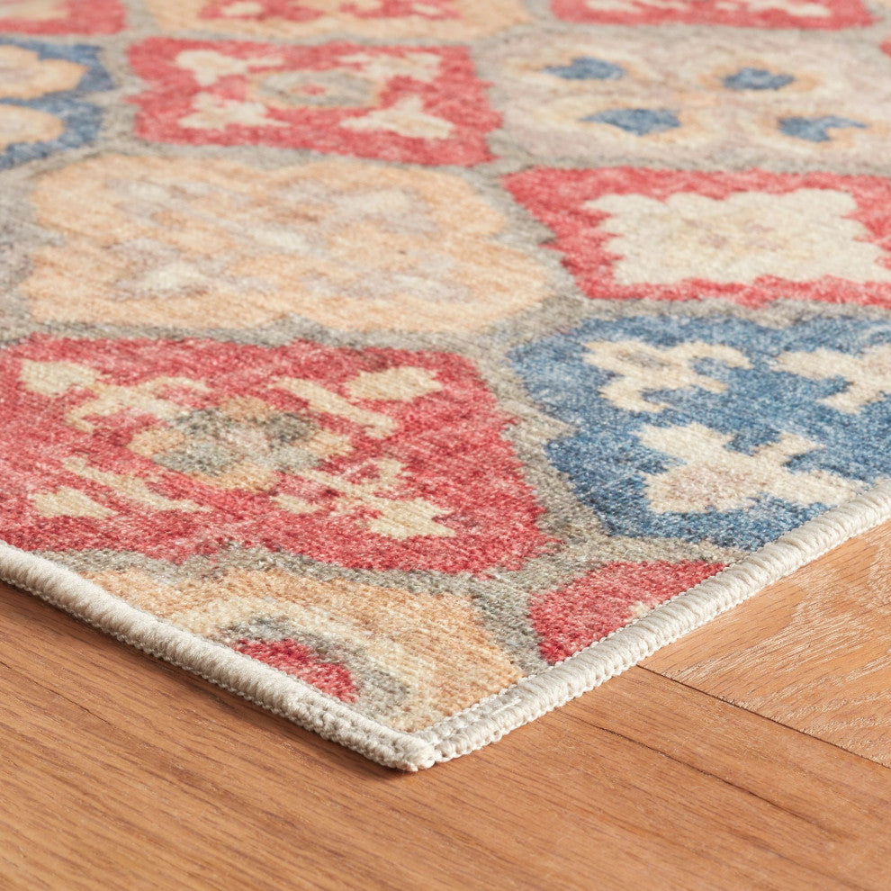 Dash & Albert Pali Multi Machine Washable Rug, Multi, 4' x 6'