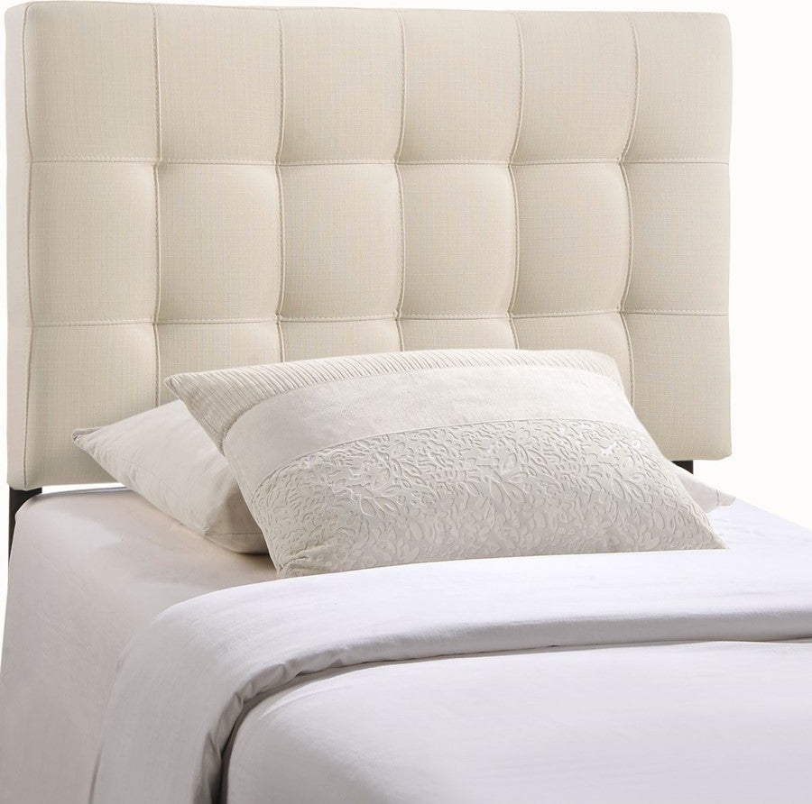 Lily Twin Fabric Headboard, Ivory
