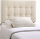 Lily Twin Fabric Headboard, Ivory