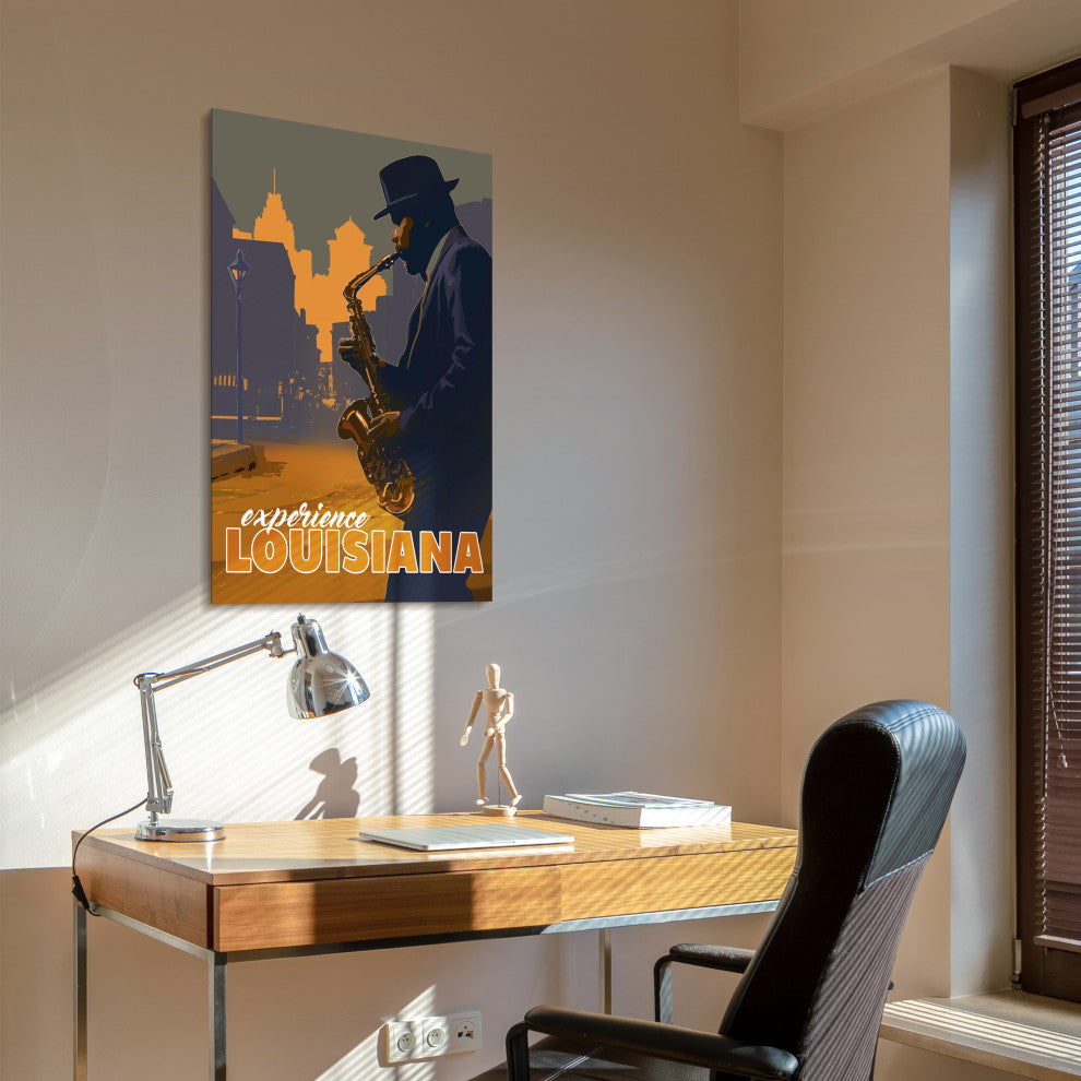 "Down In The Bayou & New York Minute" Frameless Tempered Glass Wall Art Set of 2