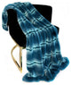 Plutus Teal Fluffy Fields Faux Fur Throw Blanket, 90"L x 90"W Full