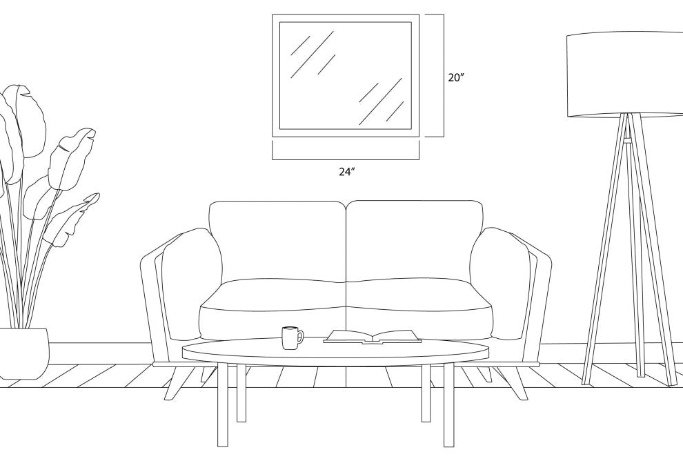 Crenshaw Framed Wall Mirror, Gold, 20" X 24"