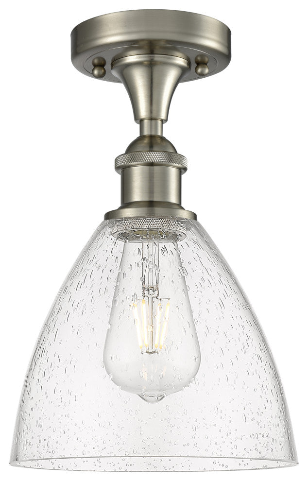 Innovations 516-1C-SN-GBD-754-LED 1 Light Semi-Flush Mount, Brushed Satin Nickel