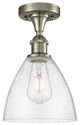 Innovations 516-1C-SN-GBD-754-LED 1 Light Semi-Flush Mount, Brushed Satin Nickel