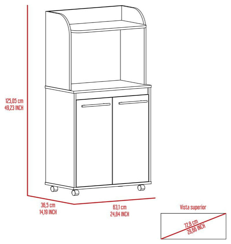 Kitchen Cart Totti, Kitchen, White