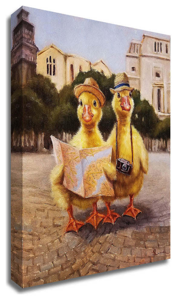Tourists by Lucia Heffernan, Print on Canvas, 24"x30"
