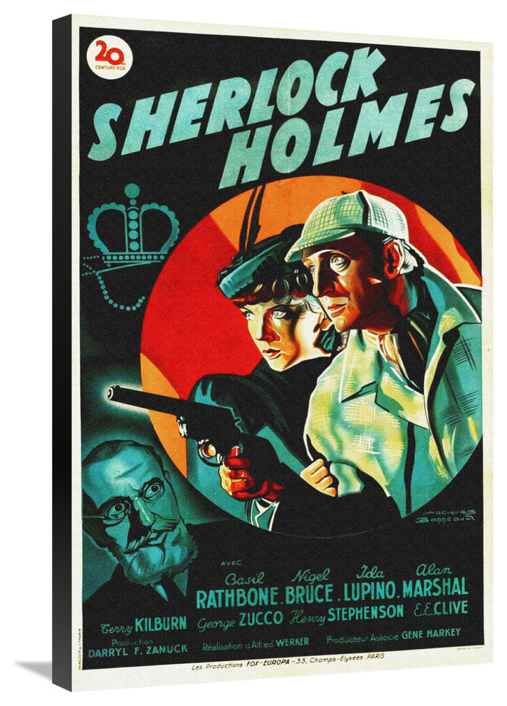 "Sherlock Holmes" Stretched Canvas Giclee by Hollywood Photo Archive, 20x30"