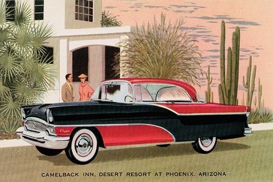Packard Clipper at the Camelback Inn - Gallery Wrapped Canvas Art 28" x 42"