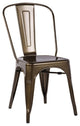 Steel Side Chair, Set of 2, Bronze